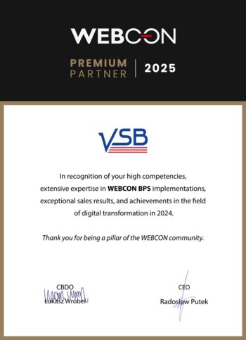 WEBCON Premium Partner 2025