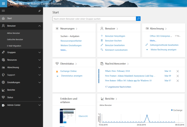 Office 365 Admin Center