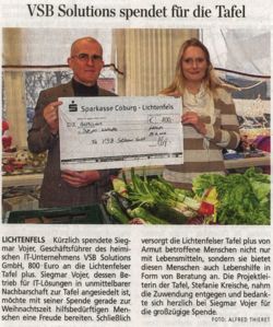 Spende Tafel plus Weihnachten 2013