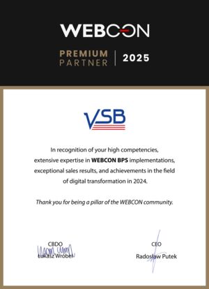 WEBCON Premium Partner 2025