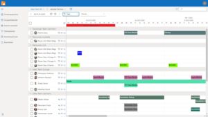 Ansicht eines Gruppenkalenders in TimeFleX